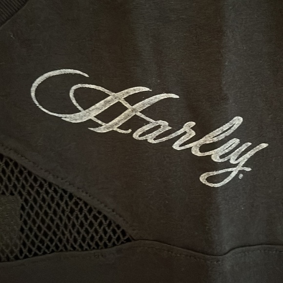 Harley-Davidson short sleeve mesh inset top - Picture 3 of 11